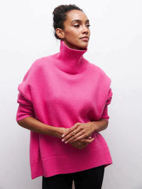 Lässiger Strickpullover -OLIVIA in Rosa