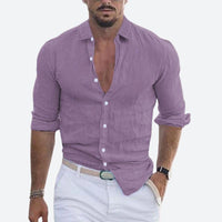 Felix | Herren Leichtes Sommer Freizeithemd in Lila