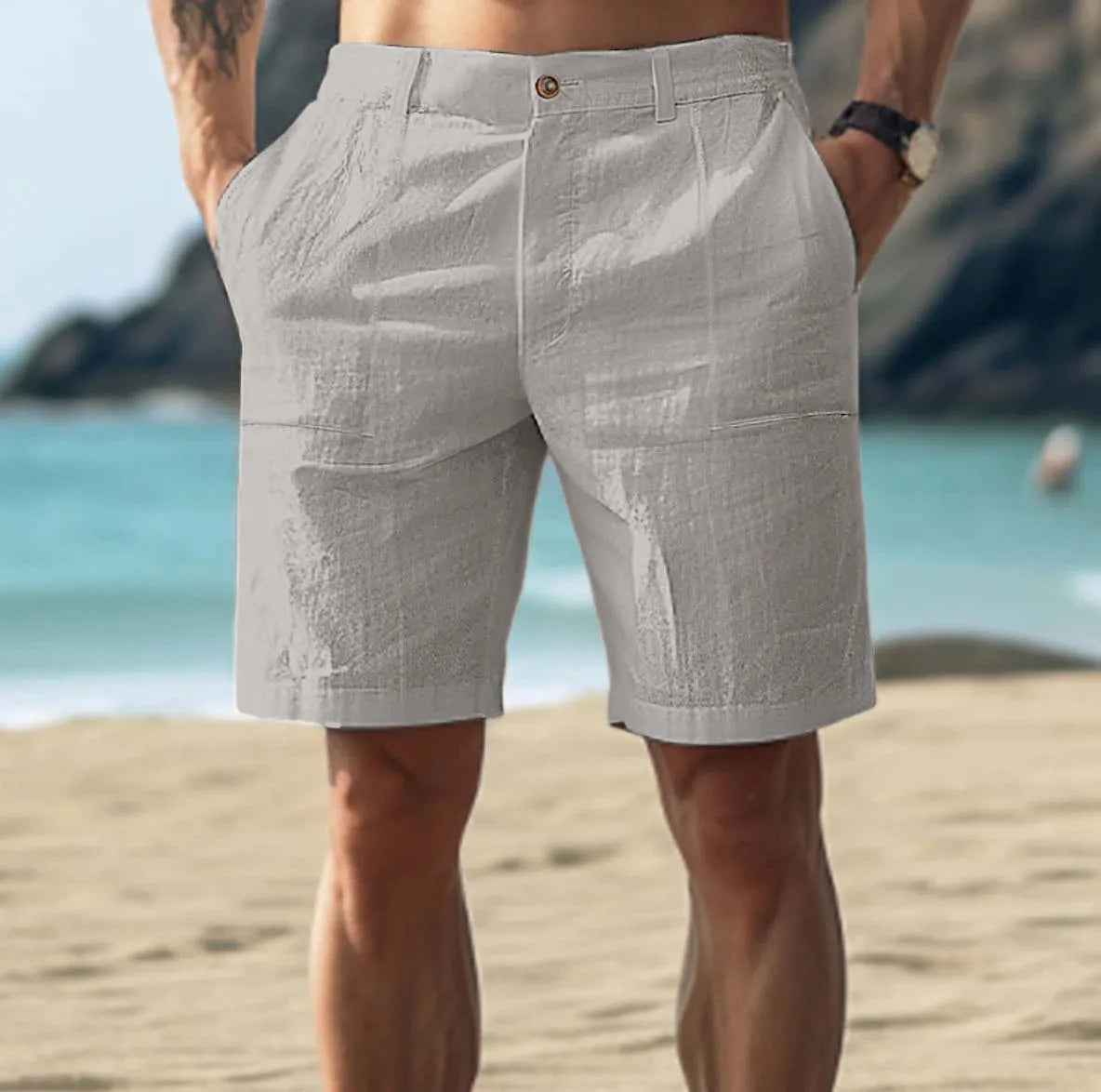 Sommershorts aus Leinen für Herren