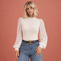 Elegante Bluse mit femininer Ausstrahlung für Damen | Martha in Aprikose