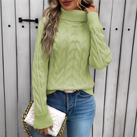 Amélie - Komfortabler Rollkragenpullover in Hellgrün