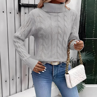 Amélie - Komfortabler Rollkragenpullover in Grau