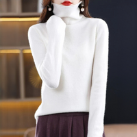 Akainu - Angenehmer Rollkragenpullover in Weiß