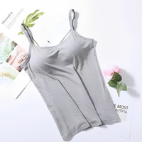 Selena - Elegantes Top mit integriertem BH in Grau