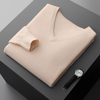 Walter - Bequemer V-Pullover in Beige