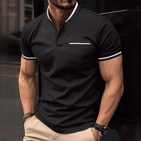 Teodor - Modernes und einfaches Poloshirt in Schwarz