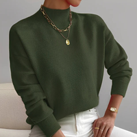 Roxana - Gemütlicher Pullover mit Stehkragen in Grün