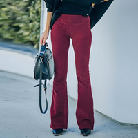 Walker - Elegante Hose mit weitem Bein in Weinrort