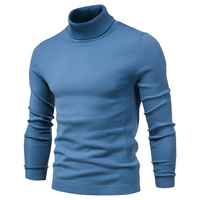 Benedikt - Traditioneller und bequemer Rollkragenpullover in Hellblau