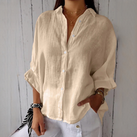 Reena - Bequemes und legeres Shirt in Beige