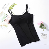 Selena - Elegantes Top mit integriertem BH in Schwarz