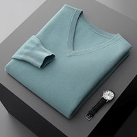 Walter - Bequemer V-Pullover in Grün
