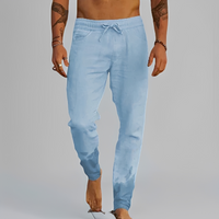 Maiko - Elegante Hose mit Zugband in Hellblau