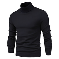Benedikt - Traditioneller und bequemer Rollkragenpullover in Schwarz