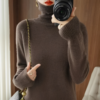 Silvana - Eleganter Rollkragenpullover in Braun