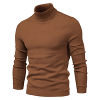 Benedikt - Traditioneller und bequemer Rollkragenpullover in Braun
