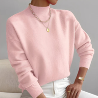 Roxana - Gemütlicher Pullover mit Stehkragen in Rosa