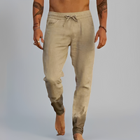 Maiko - Elegante Hose mit Zugband in Beige