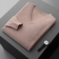 Walter - Bequemer V-Pullover in Khaki