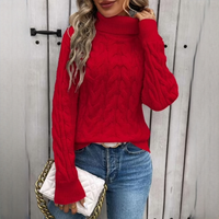 Amélie - Komfortabler Rollkragenpullover in Rot