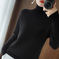Silvana - Eleganter Rollkragenpullover in Schwarz