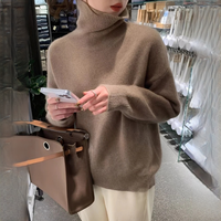 Adrienne - Eleganter und wohliger Rollkragenpullover in Dunkelkhaki