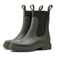 Claire - Bequeme, wasserfeste Stiefel in Grün