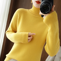 Silvana - Eleganter Rollkragenpullover in Gelb