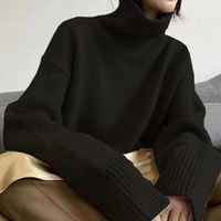 Adrienne - Eleganter und wohliger Rollkragenpullover in Schwarz