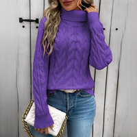 Amélie - Komfortabler Rollkragenpullover in Violett