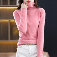 Akainu - Angenehmer Rollkragenpullover in Pi Rosa