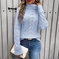 Amélie - Komfortabler Rollkragenpullover in Hellblau