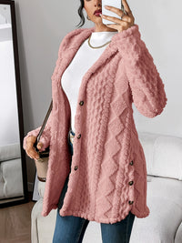 Sophia | Kuschelige Plüsch Strickjacke in Rosa