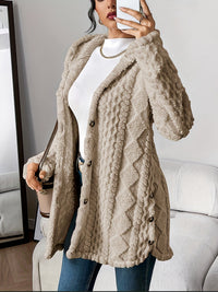 Sophia | Kuschelige Plüsch Strickjacke in Khaki