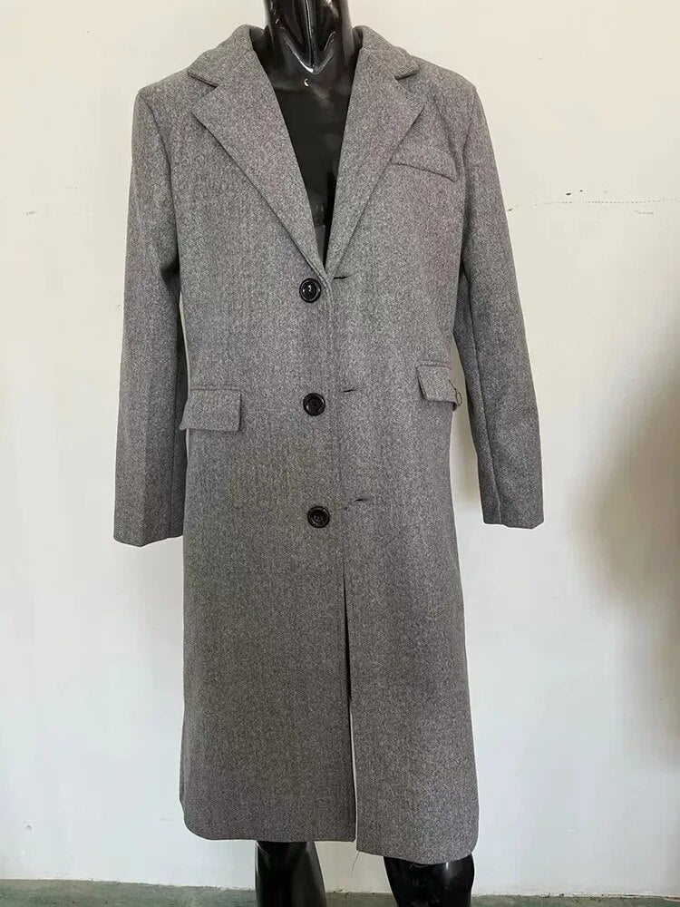 Eleganter einreihiger Trenchcoat für Herren