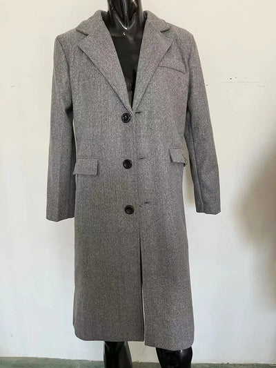 Eleganter einreihiger Trenchcoat für Herren