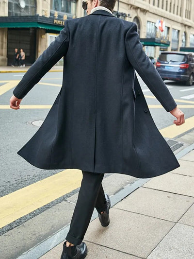 Eleganter einreihiger Trenchcoat für Herren