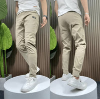 Emin | Premium-Elastik-Cargohosen in Beige