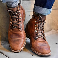Garrick - Strapazierfähige Vintage-Stiefel in Braun