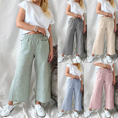Eliza | Casual Cropped Hose mit Nadelstreifenmuster