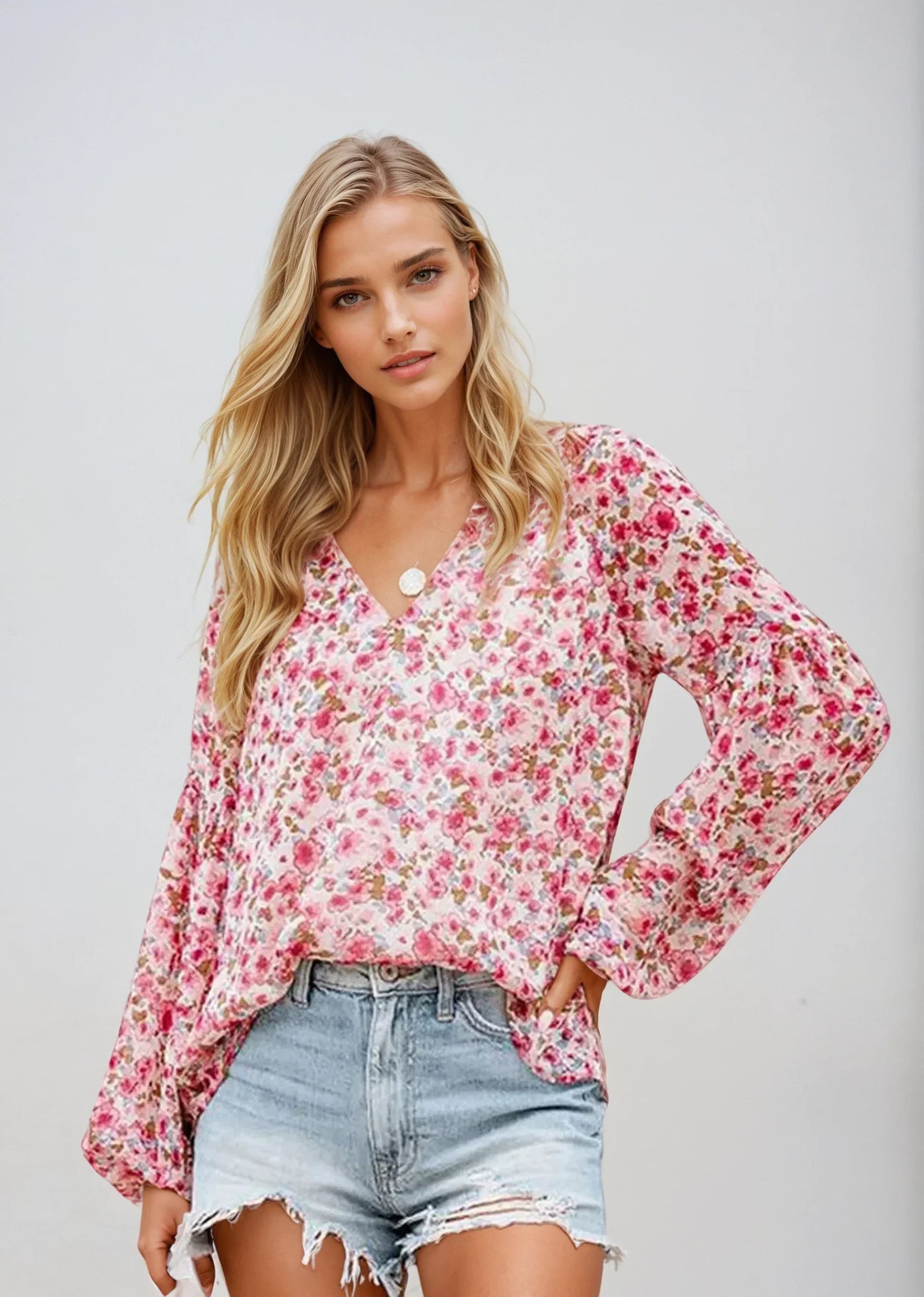 Moniek | Blumenbluse für Frauen