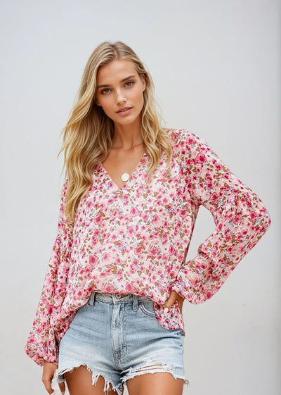 Moniek | Blumenbluse für Frauen
