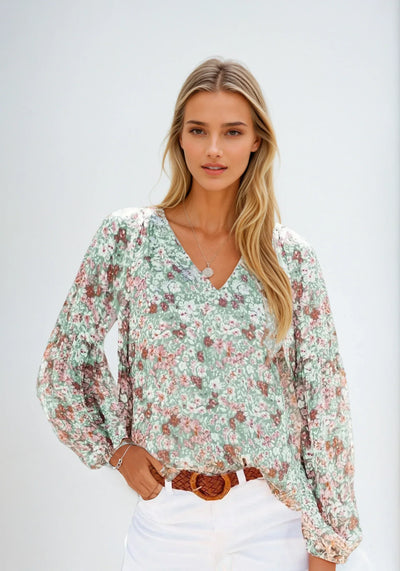 Moniek | Blumenbluse für Frauen