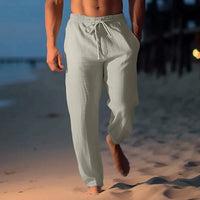 Andrew | Herren Luftige Hose Leicht Komfort Sommer Casual Modern in Khaki