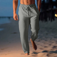 Andrew | Herren Luftige Hose Leicht Komfort Sommer Casual Modern in Grau