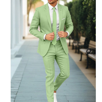 Lukas | Herren Anzug Slim Fit Business Elegante Linien Modern Festlich in Grün