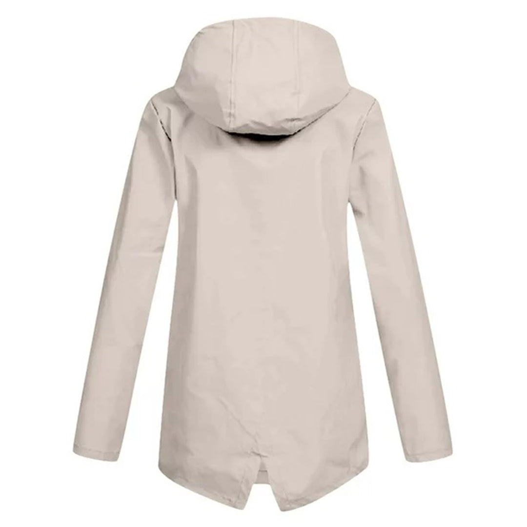 Stylische Leichte Regenjacke mit Kapuze und Reissverschluss für Damen | Ideal für den Winter
