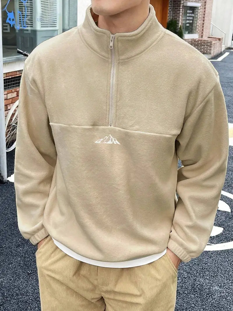 Halber Reißverschluss-Pullover für Männer