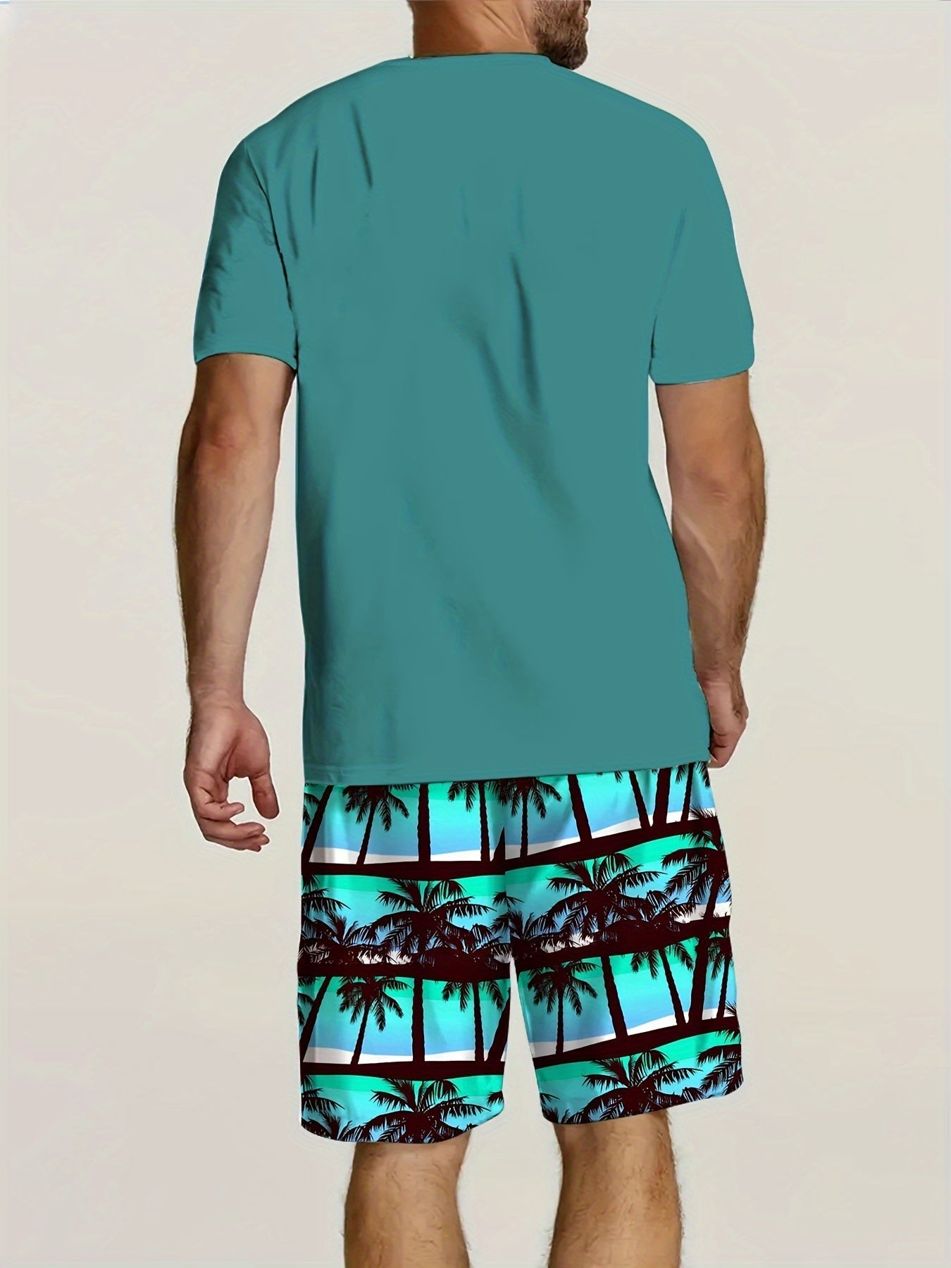 Fudus | Sommer Satz Aus T-shirt Und Kurzer Hose Mit Palmenprint