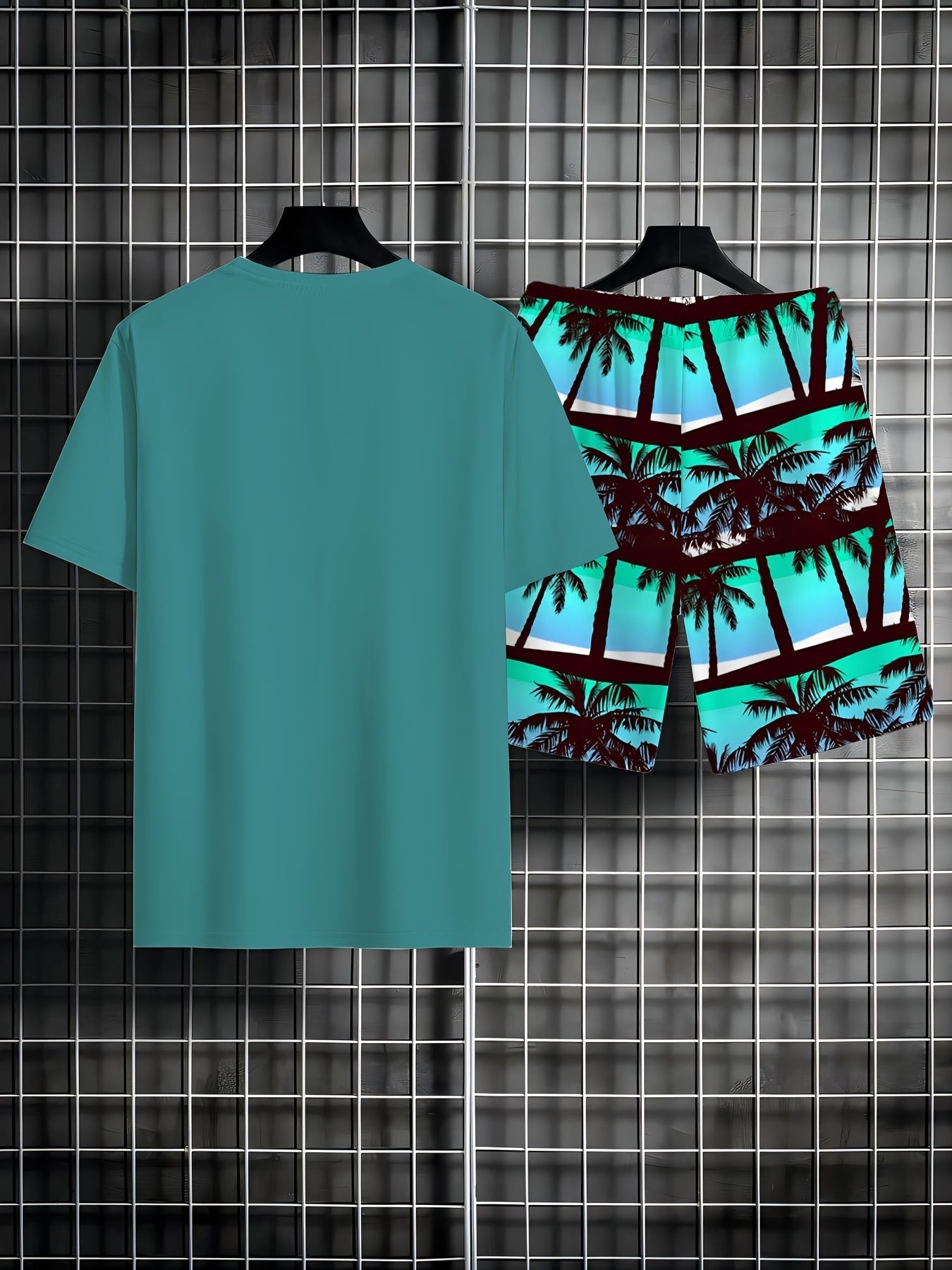 Fudus | Sommer Satz Aus T-shirt Und Kurzer Hose Mit Palmenprint
